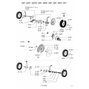 Pièces détachées ROUES-HAUTEUR DE HAUTEUR NET2 OUTILS WOLF - MSSHOP