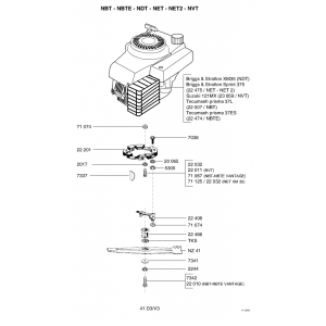 Pièces détachées MOTEUR-LAME NET2 OUTILS WOLF - MSSHOP