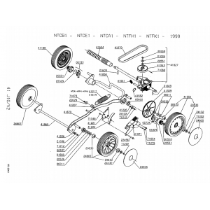 Pièces détachées ROUES-HAUTEUR DE COUPE-SYSTEME DE TRACTION Tondeuse NTFK1 OUTILS WOLF - MSSHOP