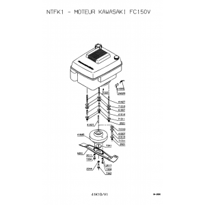 Pièces détachées MOTEUR-LAME Tondeuse NTFK1 OUTILS WOLF - MSSHOP