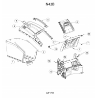 Pièces détachées PANIER Tondeuse 42cm N42B OUTILS WOLF - MSSHOP