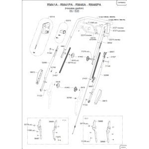 Pièces détachées GUIDON & ELEMENTS DE  RM46PA OUTILS WOLF - MSSHOP