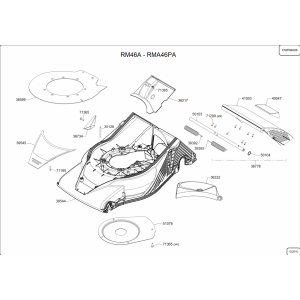 Pièces détachées CARCASSE TONDEUSE RM46PA OUTILS WOLF - MSSHOP