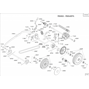 Pièces détachées TRANSMISSION-ROUES RM46PA OUTILS WOLF - MSSHOP