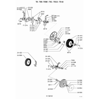 Pièce détachée ROUES-HAUTEUR DE COUPE TEC OUTILS WOLF MSSHOP