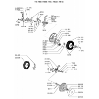 Pièce détachée ROUES-HAUTEUR DE COUPE TECO OUTILS WOLF MSSHOP