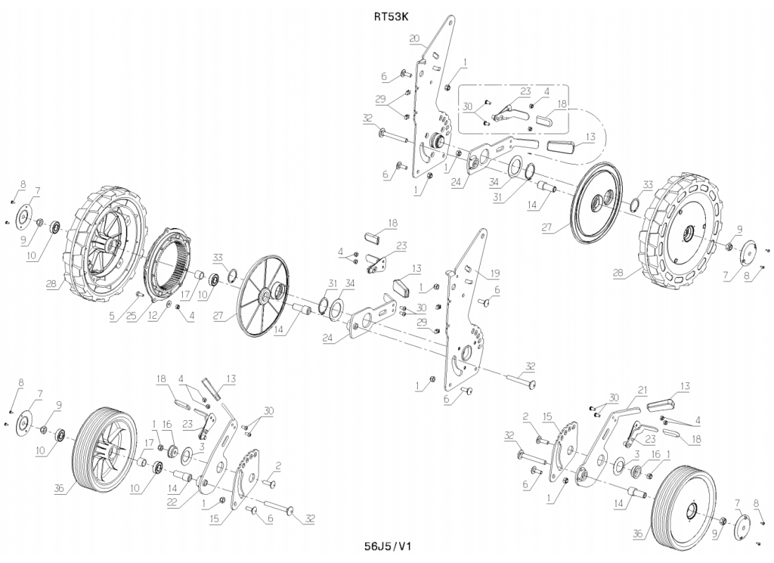 3 - CARTER-ROUES-HAUTEUR DE COUPE | RT53K