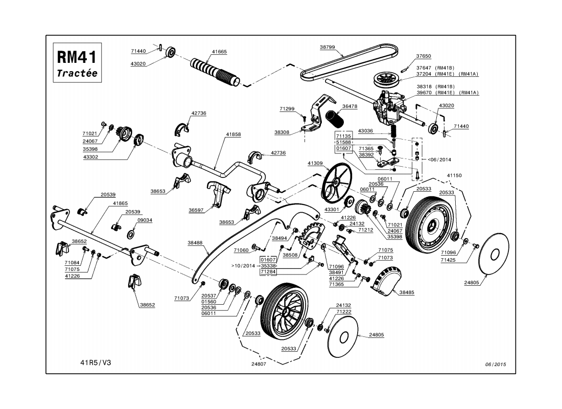 3 - ROUES-HAUTEUR DE COUPE-SYSTEME DE TRACTION | RM41E