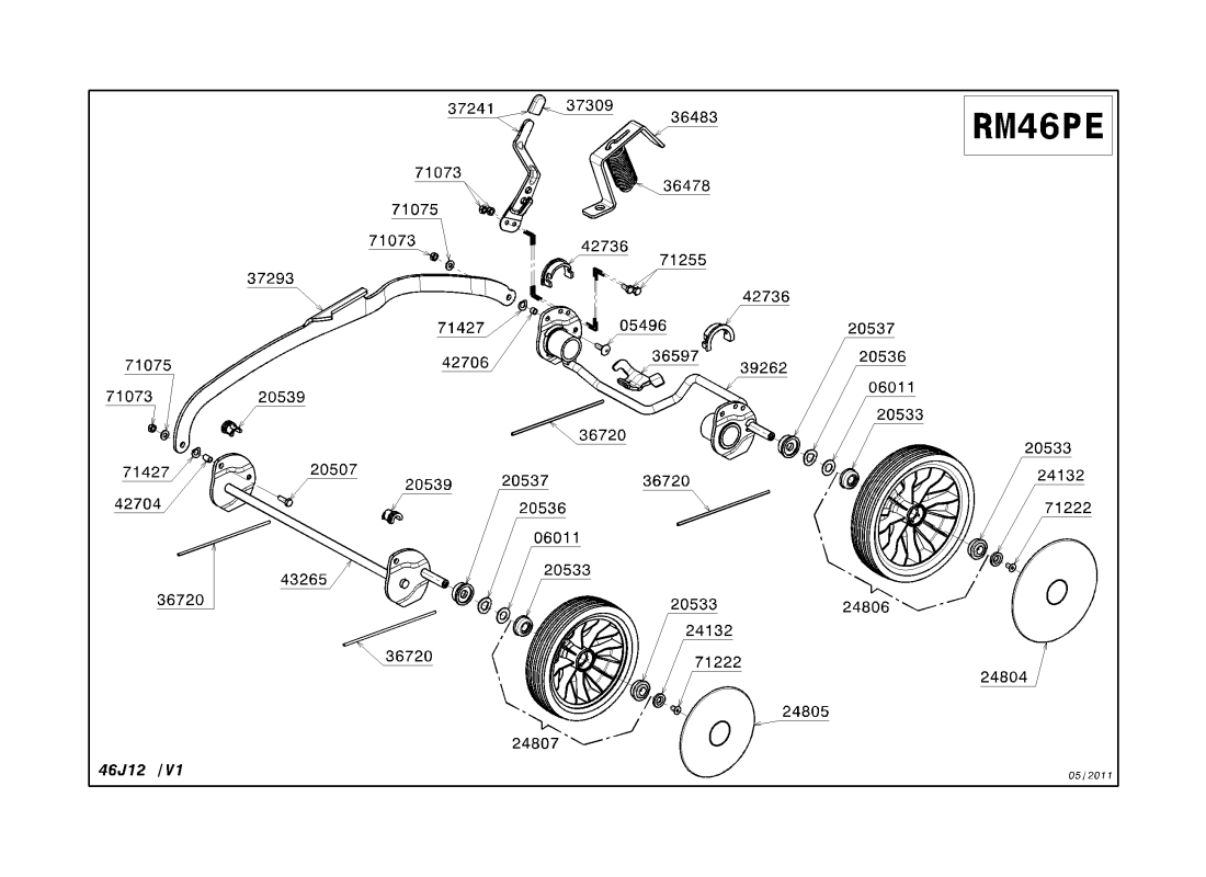 3 - ROUES-HAUTEUR DE COUPE | RM46PE